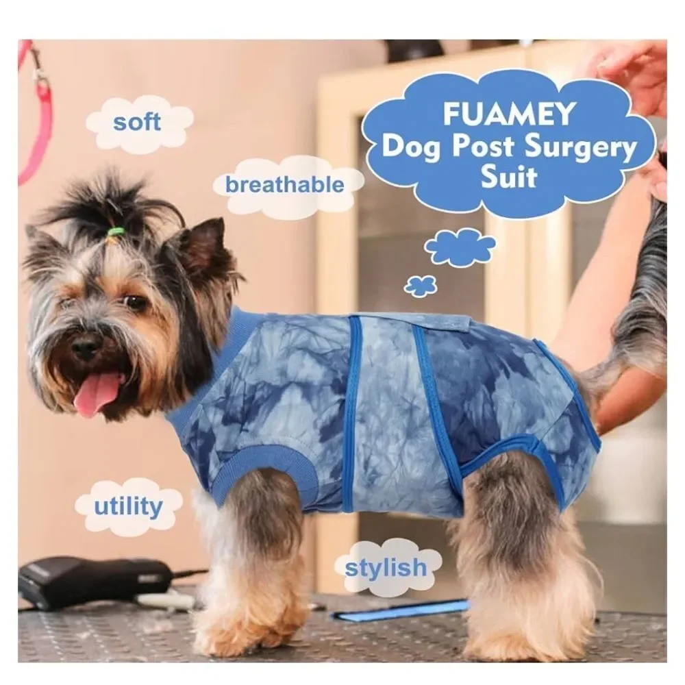 FUAMEY Recovery Suit for Dogs E-Collar & Cone Alternative size small